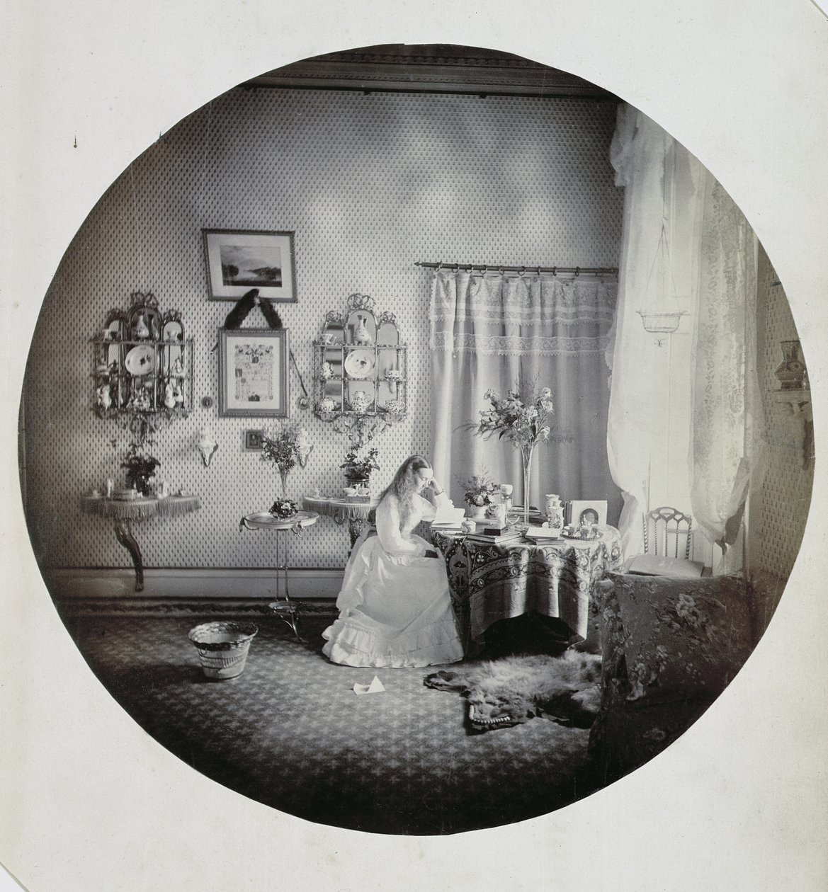 داخل منزل Muckross House ، c.1865 (طبعة زخرفية) بواسطة مصور ايرلندي