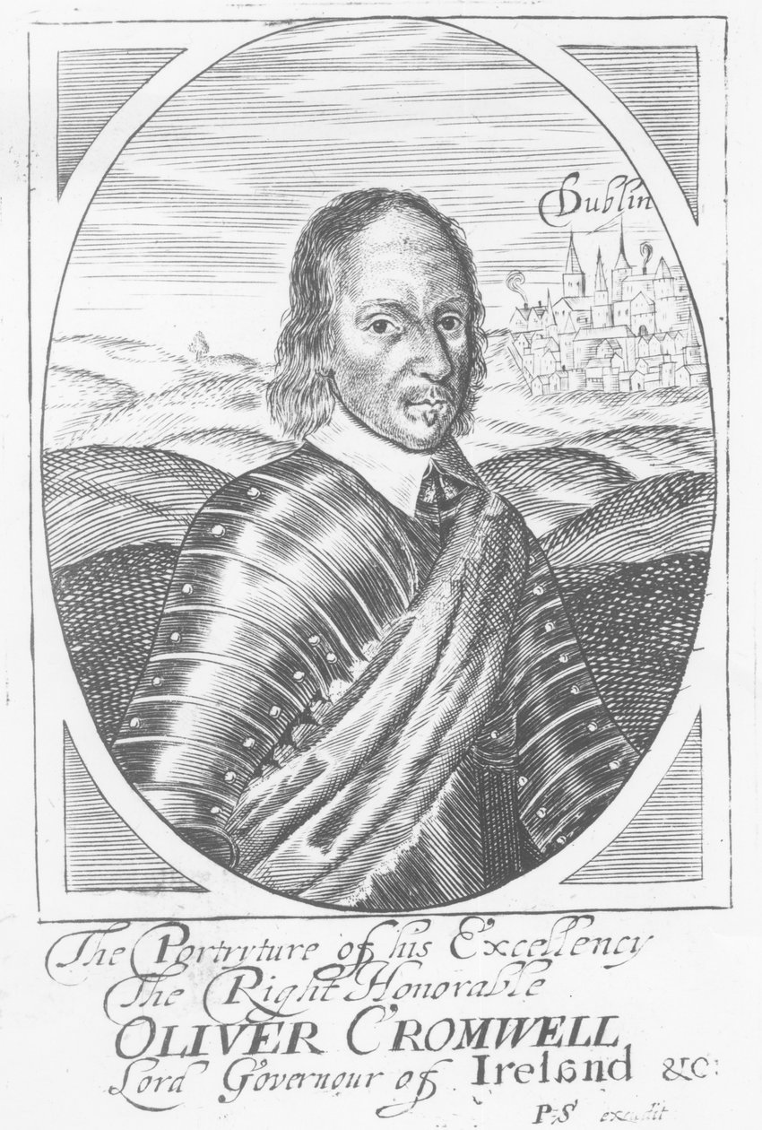 أوليفر كرومويل (1599-1658) ج .1650 بواسطة المدرسة الايرلندية