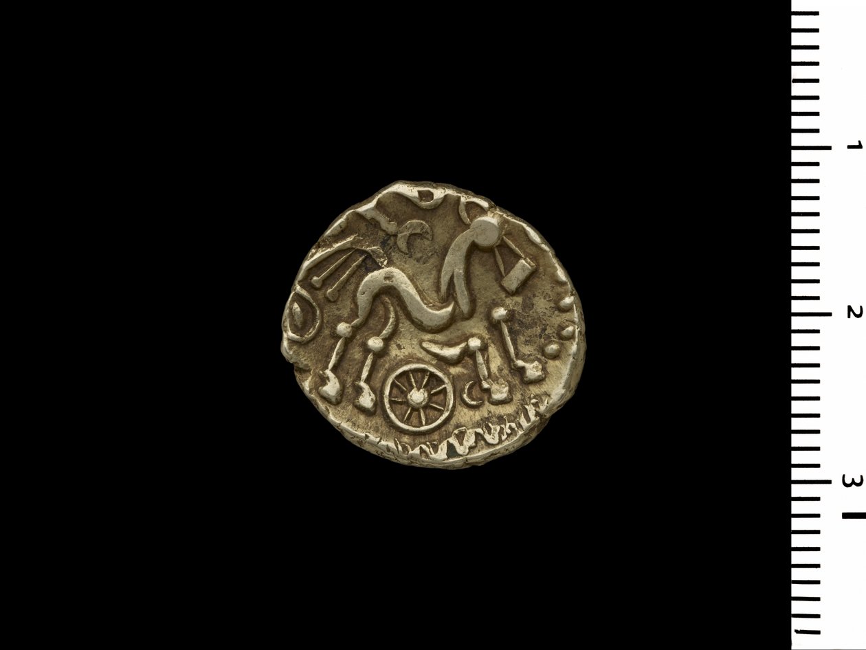 عملة من Henley Hoard ، حوالي 50 قبل الميلاد (ذهبية) بواسطة العصر الحديدي