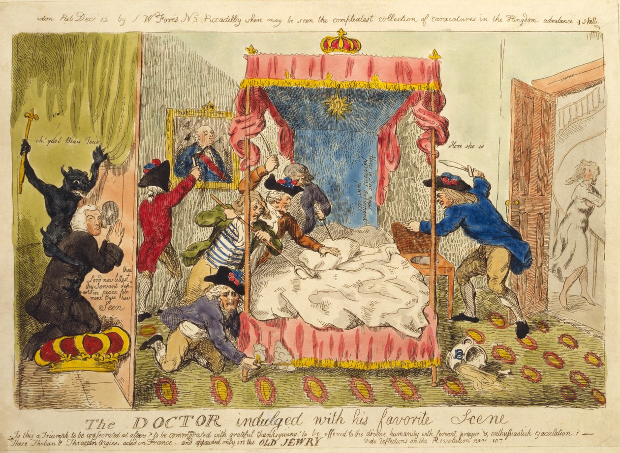 الطبيب منغمس بمشهده المفضل ، 1790 (حفر يدوي) بواسطة إسحاق كروكشانك