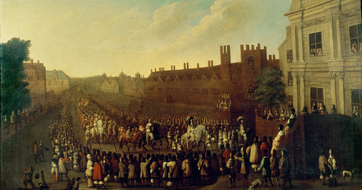 استعادة تشارلز الثاني (1630-1685) في وايتهول في 29 مايو 1660 ، c.1660 بواسطة إسحاق فولر