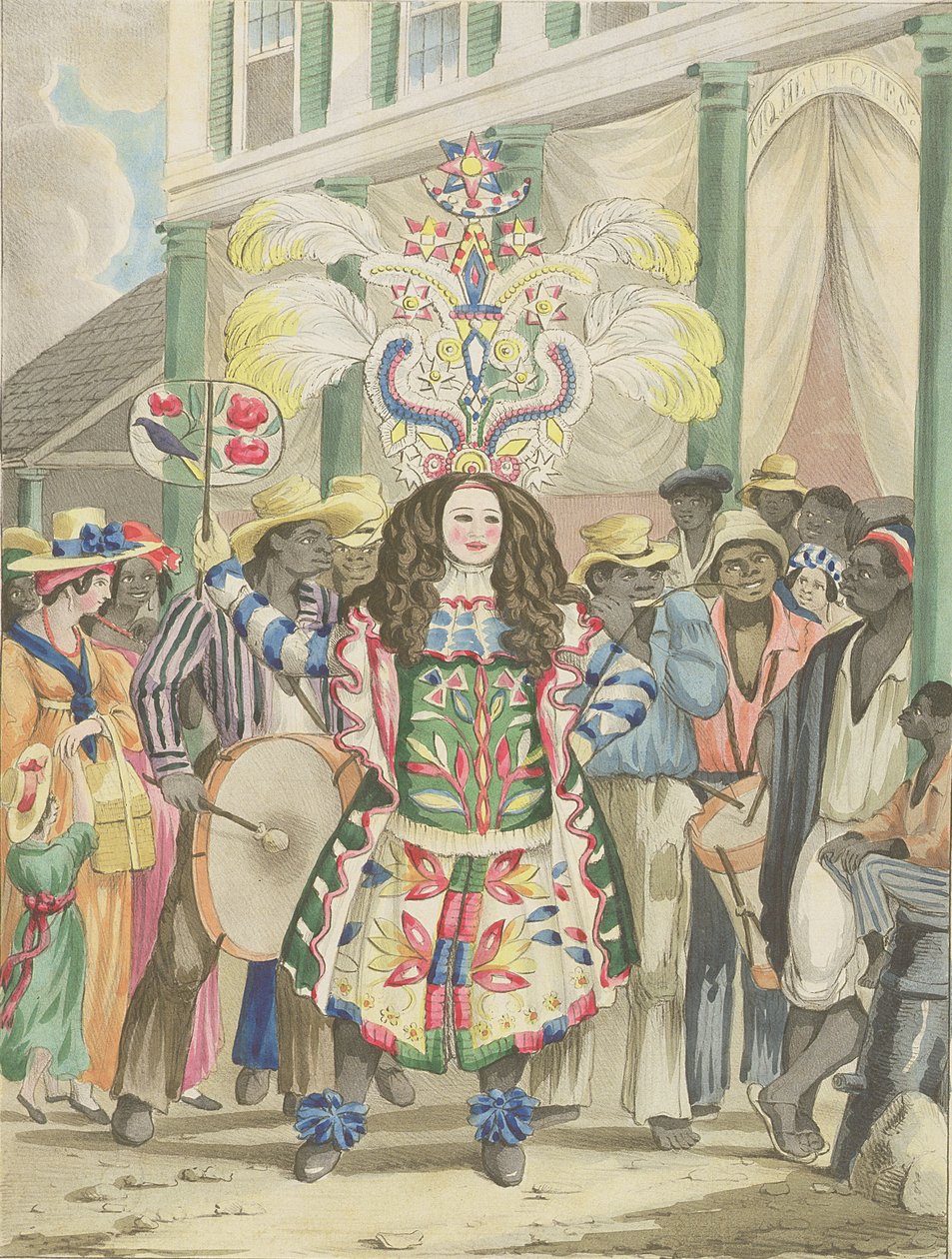 كو ، كو ، أو الممثل-بوي ، اللوحة 5 من "اسكتشات الشخصية ..." ، 1838 بواسطة إسحاق منديس بيليساريو