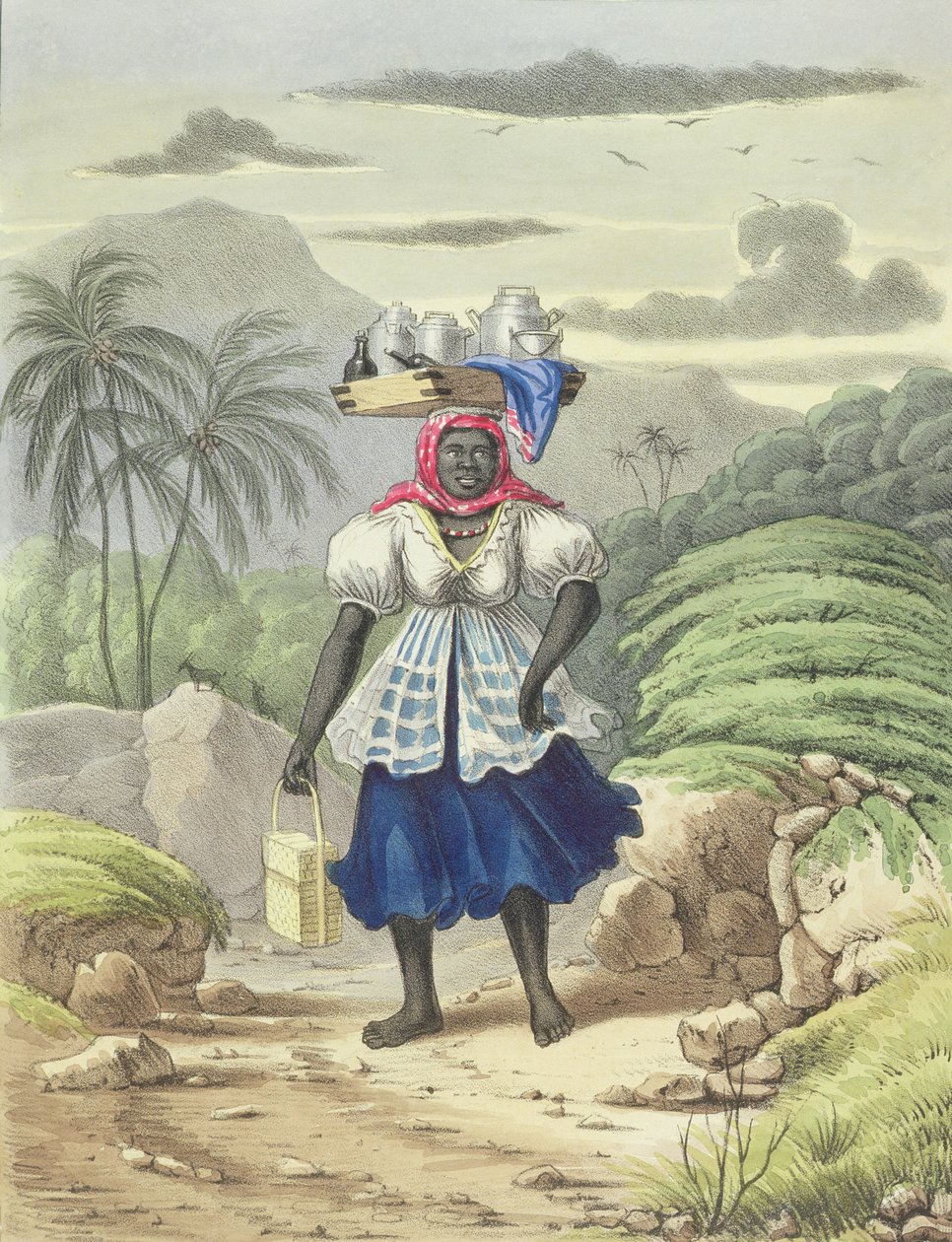 سيدة الحليب ، اللوحة 10 من "اسكتشات الشخصية ..." ، 1838 بواسطة إسحاق منديس بيليساريو
