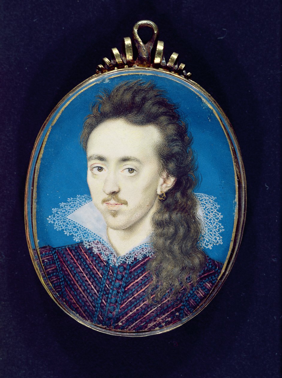 دودلي نورث (1581-1617) 3rd البارون الشمالي ، 1608-10 (لون الجسم على رق الرقعة على البطاقة) بواسطة إسحاق أوليفر