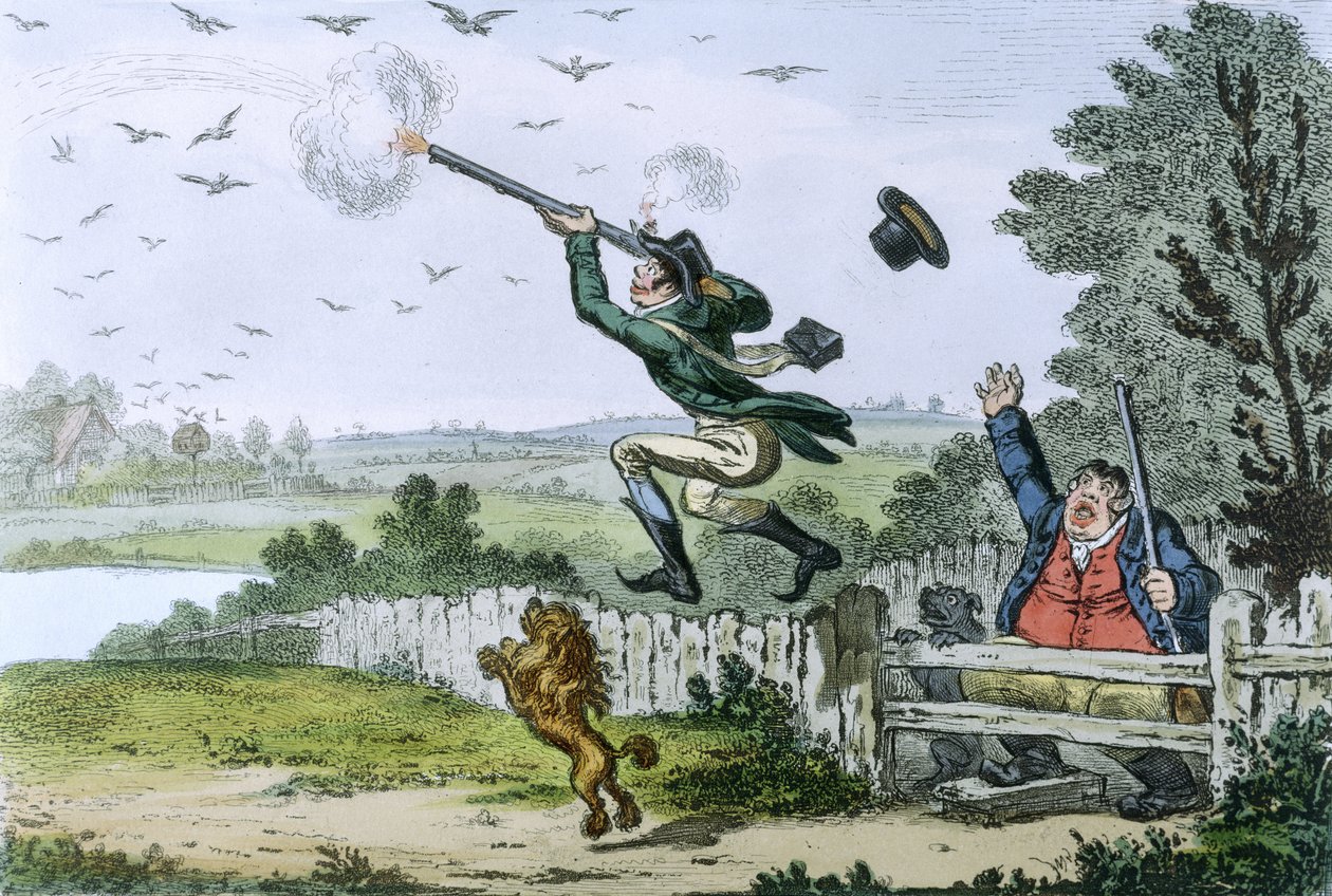 رياضيو كوكني: إطلاق نار ، نقش جيمس جيلراي (1757-1815) 1800 (حفر يدوي) بواسطة إسحاق روبرت كروكشانك