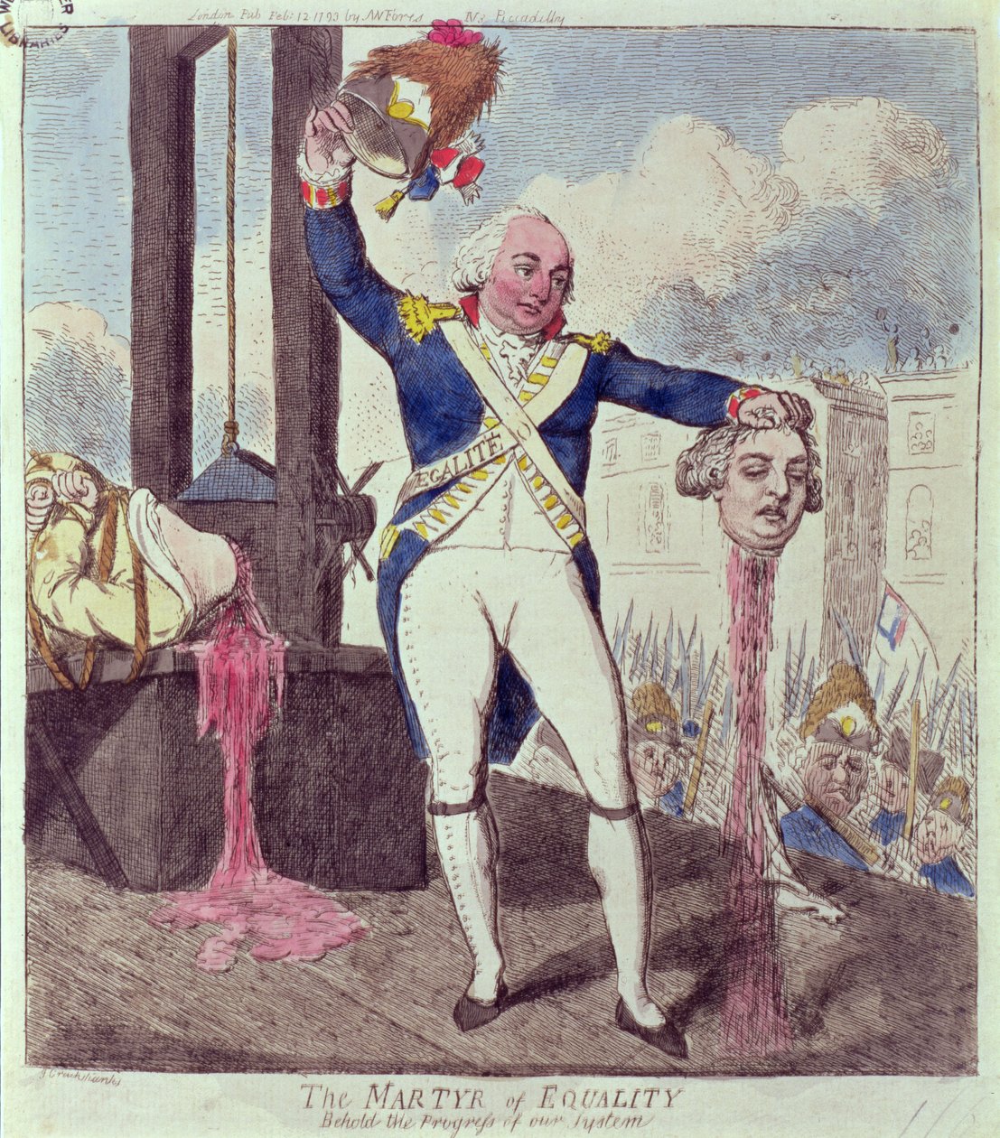 شهيد المساواة: ها تقدم نظامنا ، حانة. بواسطة SW Fores ، 1793 بواسطة إسحاق كروكشانك