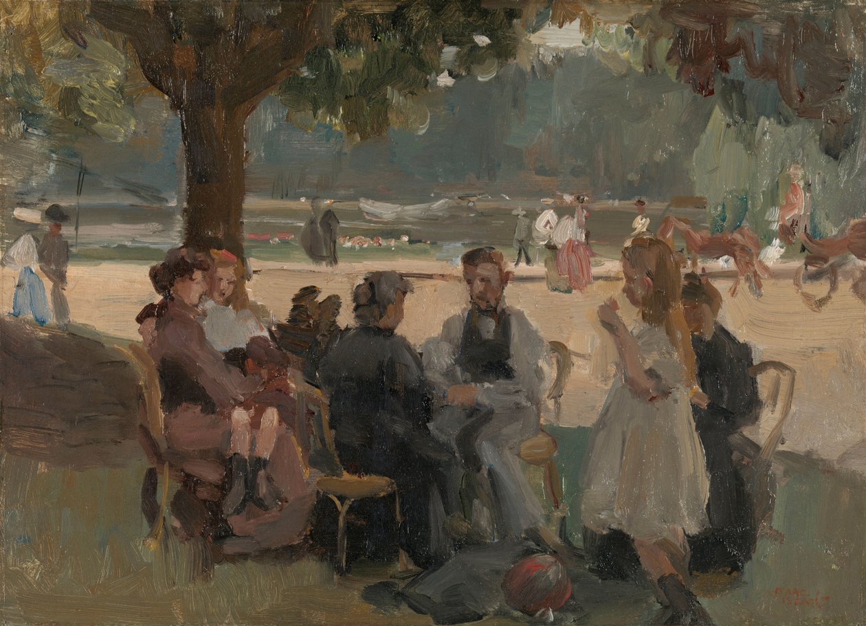 في Bois de Boulogne بالقرب من باريس بواسطة إسحاق إسرائيل