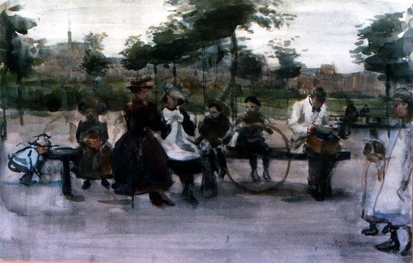 The Park Bench ، أمستردام بواسطة إسحاق إسرائيل