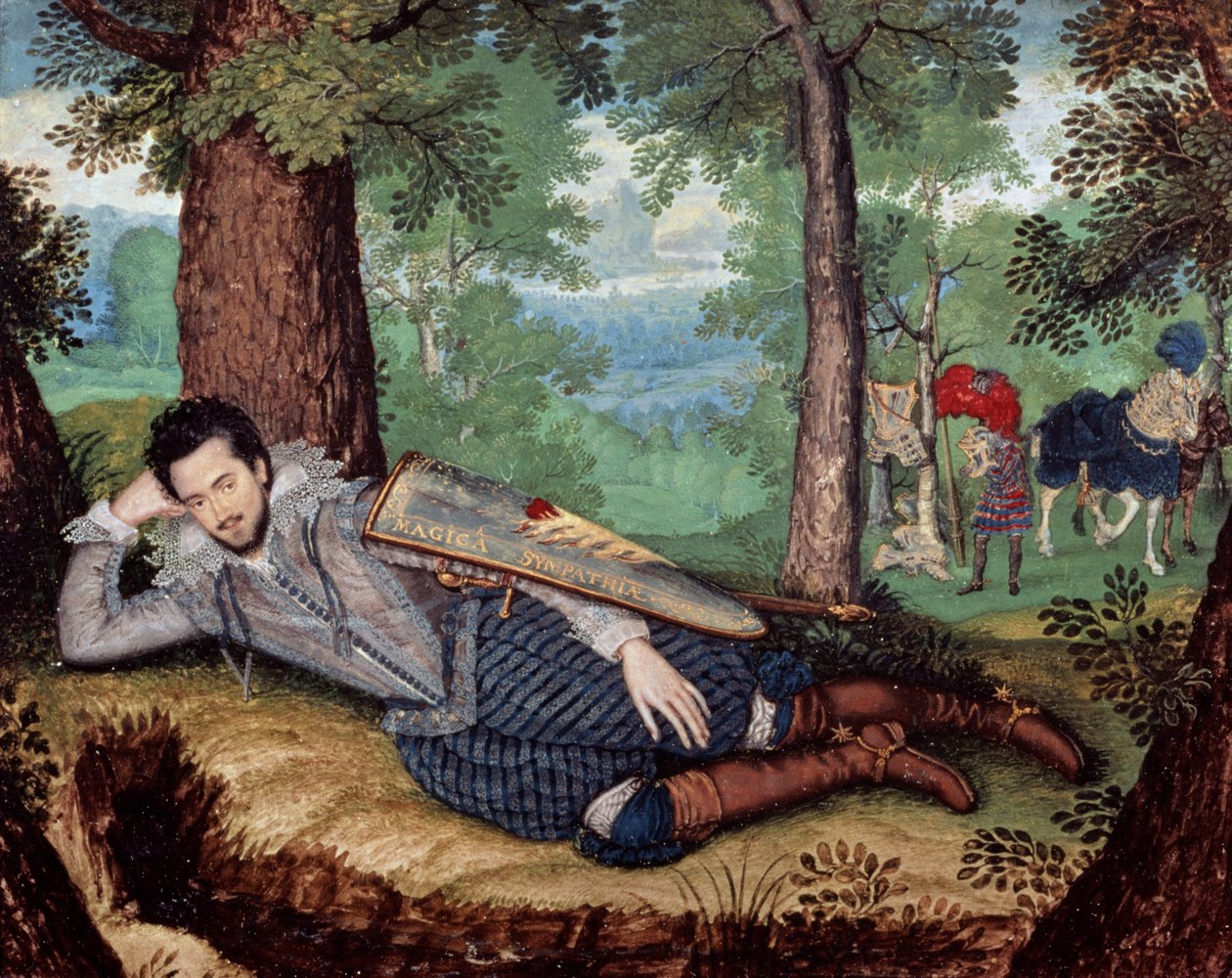 إدوارد هربرت ، البارون الأول هربرت من شيربوري ، c.1610-14 (صورة مصغرة) بواسطة إسحاق أوليفر