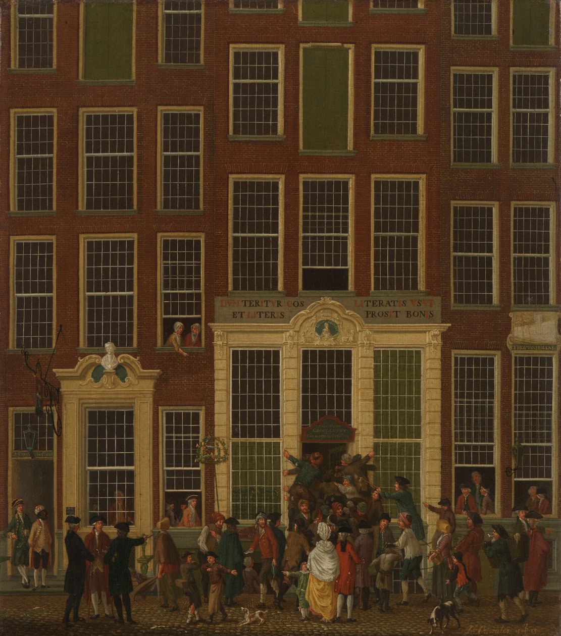 وكالة المكتبة واليانصيب في Jan de Groot في Kalverstraat في أمستردام مكتبة جان دي جروت ومكتب اليانصيب في Kalverstraat في أمستردام بواسطة إسحاق ووتر