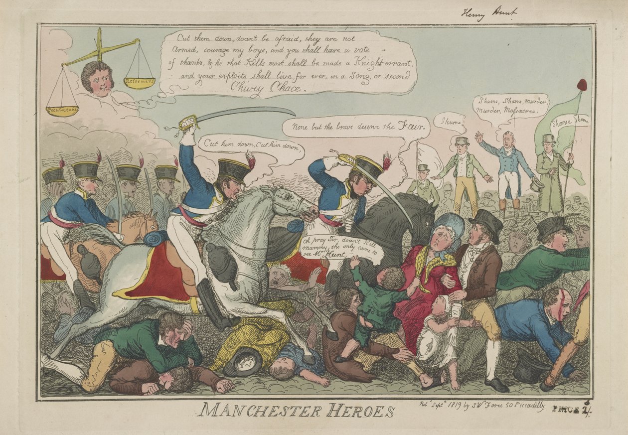 أبطال مانشستر ، 1819 بواسطة إسحاق روبرت كروكشانك