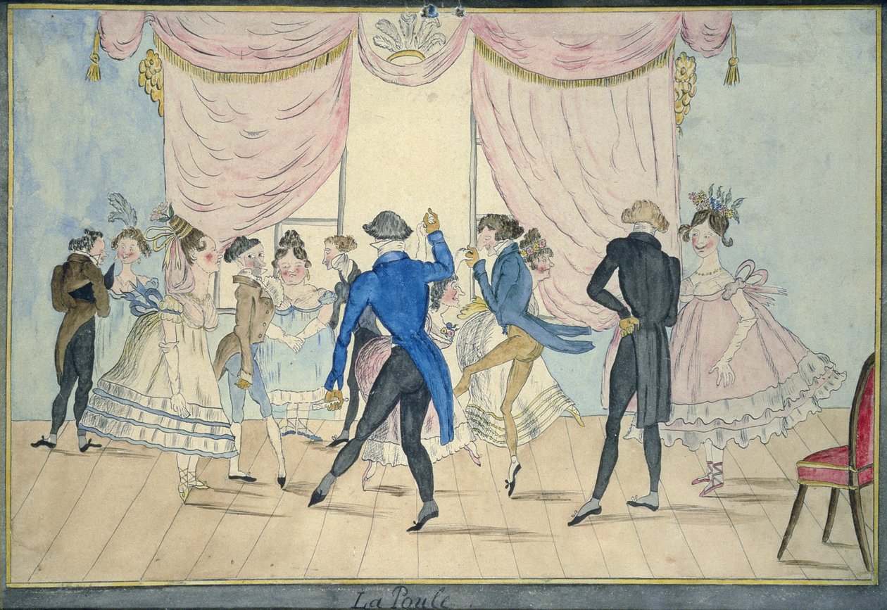 La Poule، c.1820 (قلم وحبر ومرحاض على ورق) بواسطة إسحاق كروكشانك