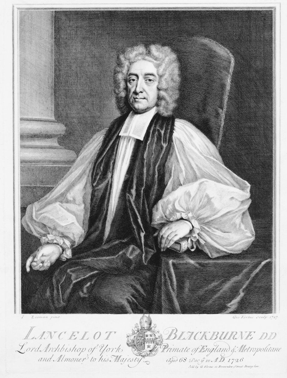 لانسلوت بلاكبيرن (1658-1743) ، رئيس أساقفة يورك بواسطة اسحق سيمان