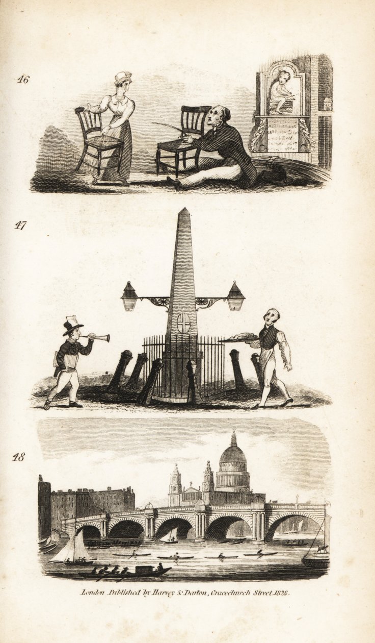 مدير الرئيس ، News Boy ، Flying Pieman و Blackfriar’s Bridge بواسطة إسحاق تايلور