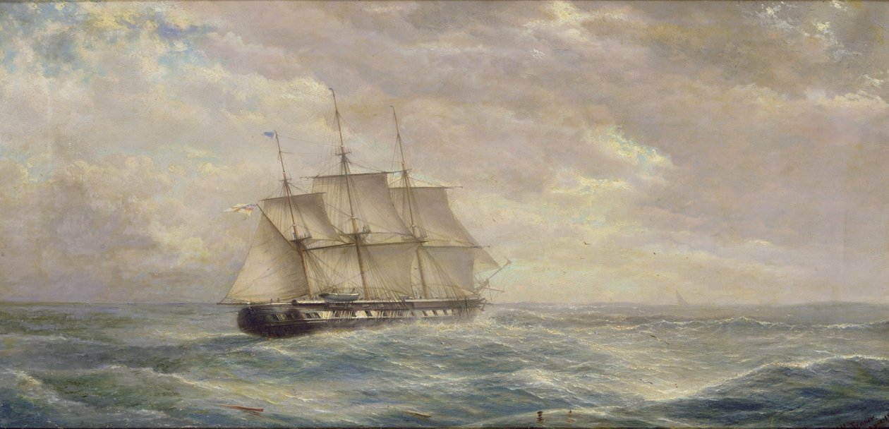 السفينة البريطانية في أعالي البحار ، 1876 بواسطة إسحاق والتر جينر