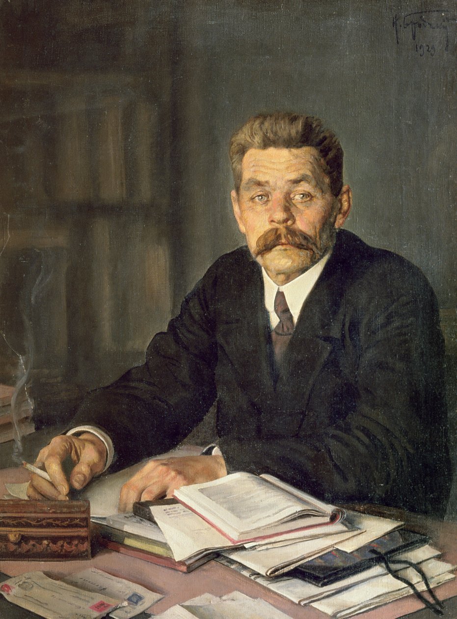 صورة للمؤلف مكسيم غوركي (1868-1939) ، 1929 بواسطة اسحق اسرائيل برودسكي