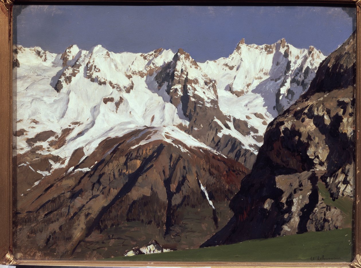 سلسلة جبال مونت بلانك (جبال مونت بلانك). لوحة لإسحاق (إسحاق) إيليتش ليفيتان (1860-1900) ، زيت على قماش بواسطة إسحاق إيليتش ليفيتان
