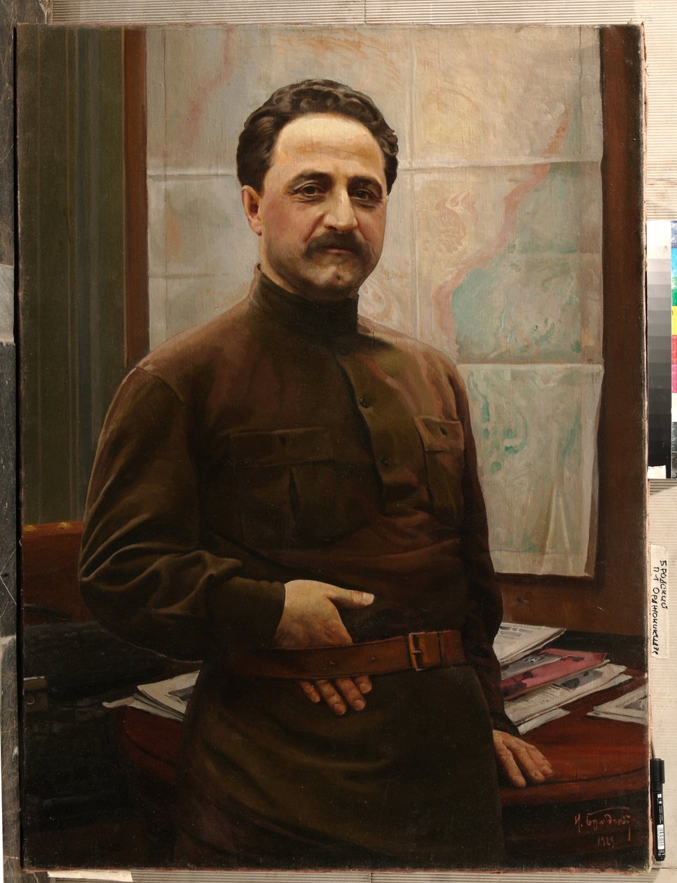 غريغوري أوردجونيكيدزه - صورة غريغوري (سيرغو) أوردزونيكيدزه (1886-1937) - برودسكي ، إسحاق إيزرايليفيتش (1884-1939) - 1929 - زيت على قماش - متحف الدولة العسكري المركزي ، موسكو بواسطة اسحق اسرائيل برودسكي