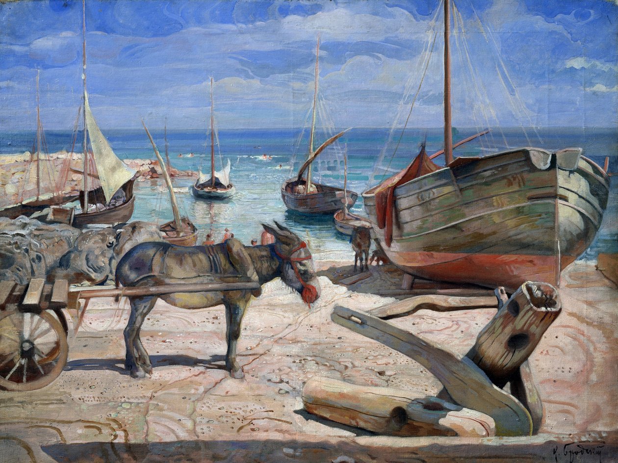 "جزيرة كابري" لوحة رسمها إسحاق برودسكي (برودسكي) (1884-1939) 1929 متحف الفن الإقليمي ، بيرديانسك بواسطة اسحق اسرائيل برودسكي