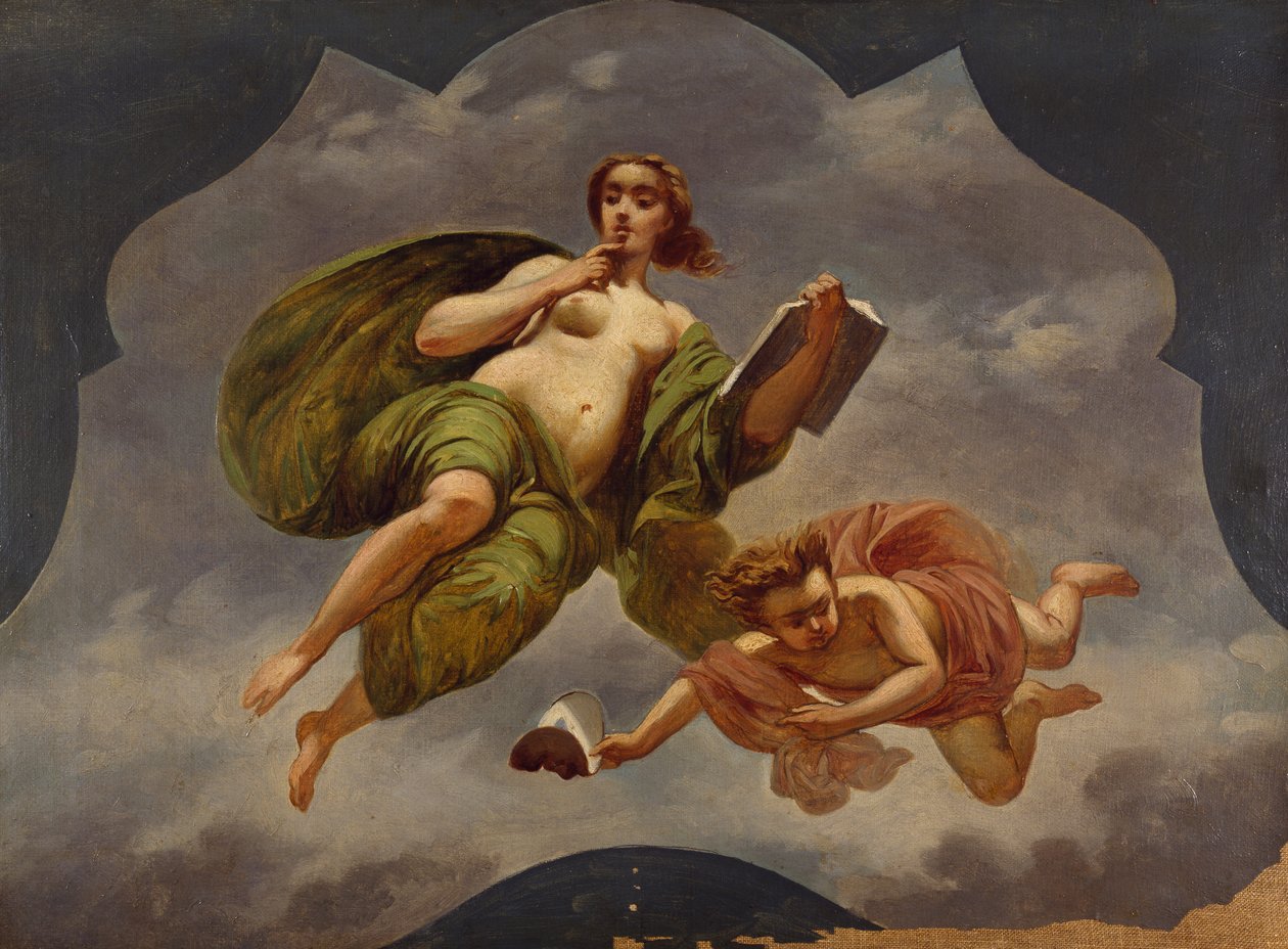 كوميديا، لإيزاكو جيواتشينو ليفي (1818-1908)، رسم تخطيطي بواسطة Isacco Gioacchino Levi