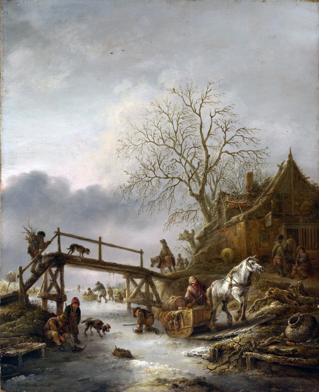 مشهد شتوي ، 1640 بواسطة Isack van Ostade
