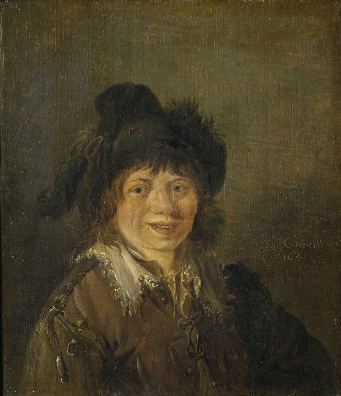 Autoportrait - صورة ذاتية ، بواسطة Ostade ، إسحاق فان. زيت على خشب بواسطة Isack van Ostade