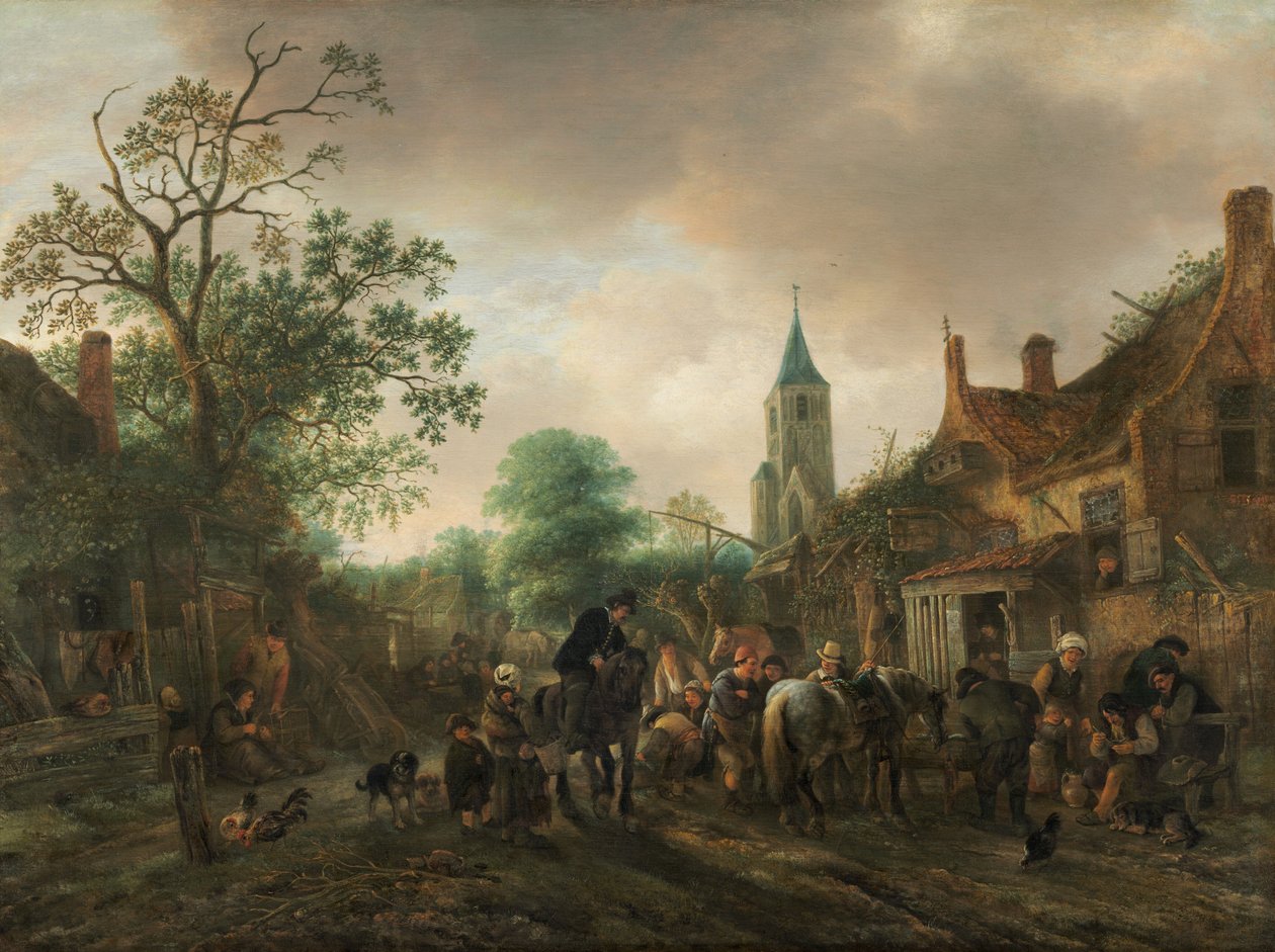The Halt at the Inn بواسطة Isack van Ostade