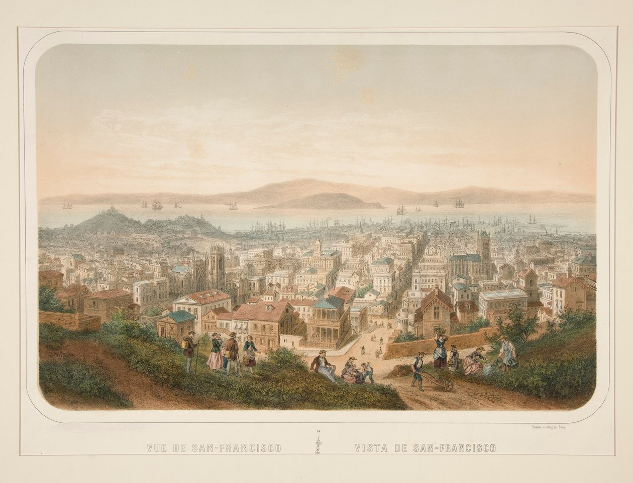 Vue de San-Francisco منظر سان فرانسيسكو بواسطة إيزيدور لوران ديروي