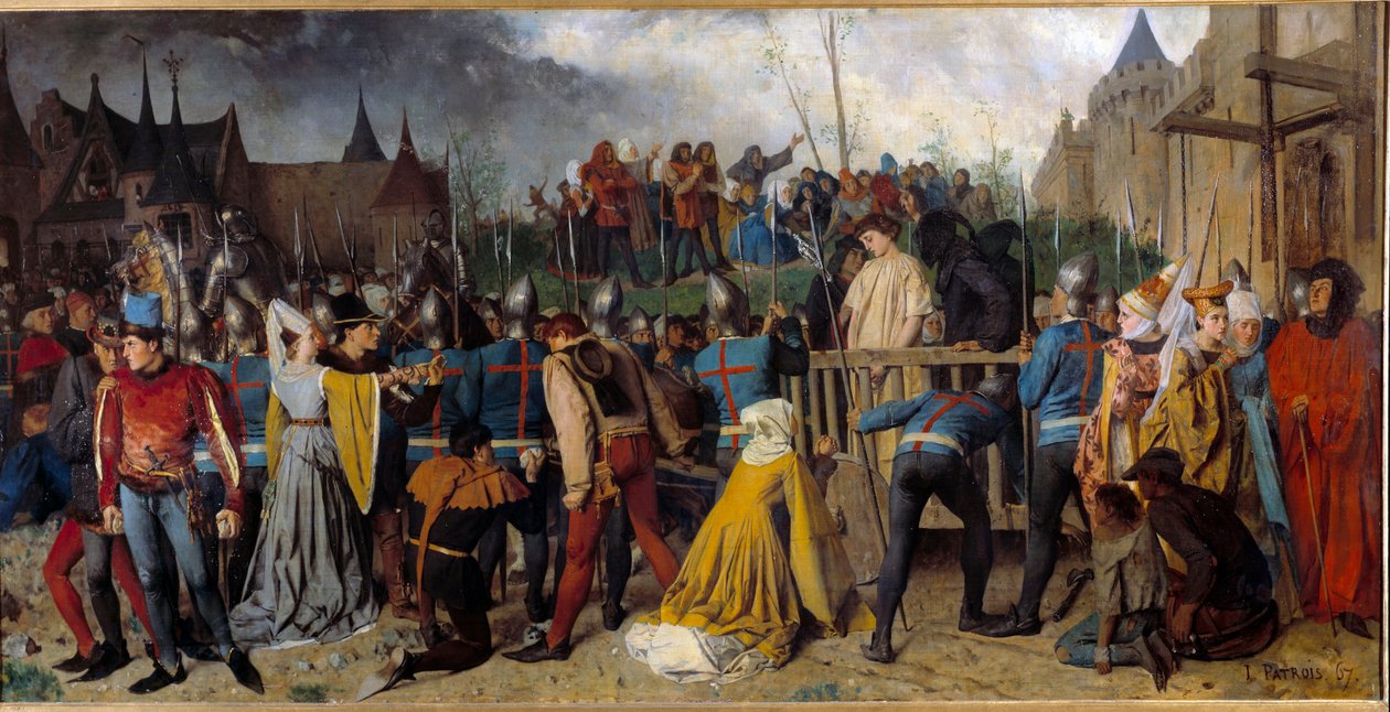 حرب 100 عام: قادت جان دارك الجزار (1412-1431). لوحة لباترويس إيزيدور (1815-1884) Ec. الاب. بواسطة إيزيدور باترويس