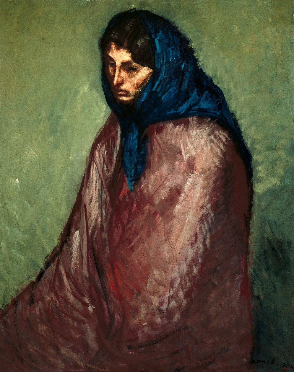 لوحة "لو ملجأ" إيزيدري نونيل إي مونتوريول (1873-1911) 1904 برشلونة. المتحف الوطني للفنون في كاتالونيا بواسطة إيسيدرو نونيل
