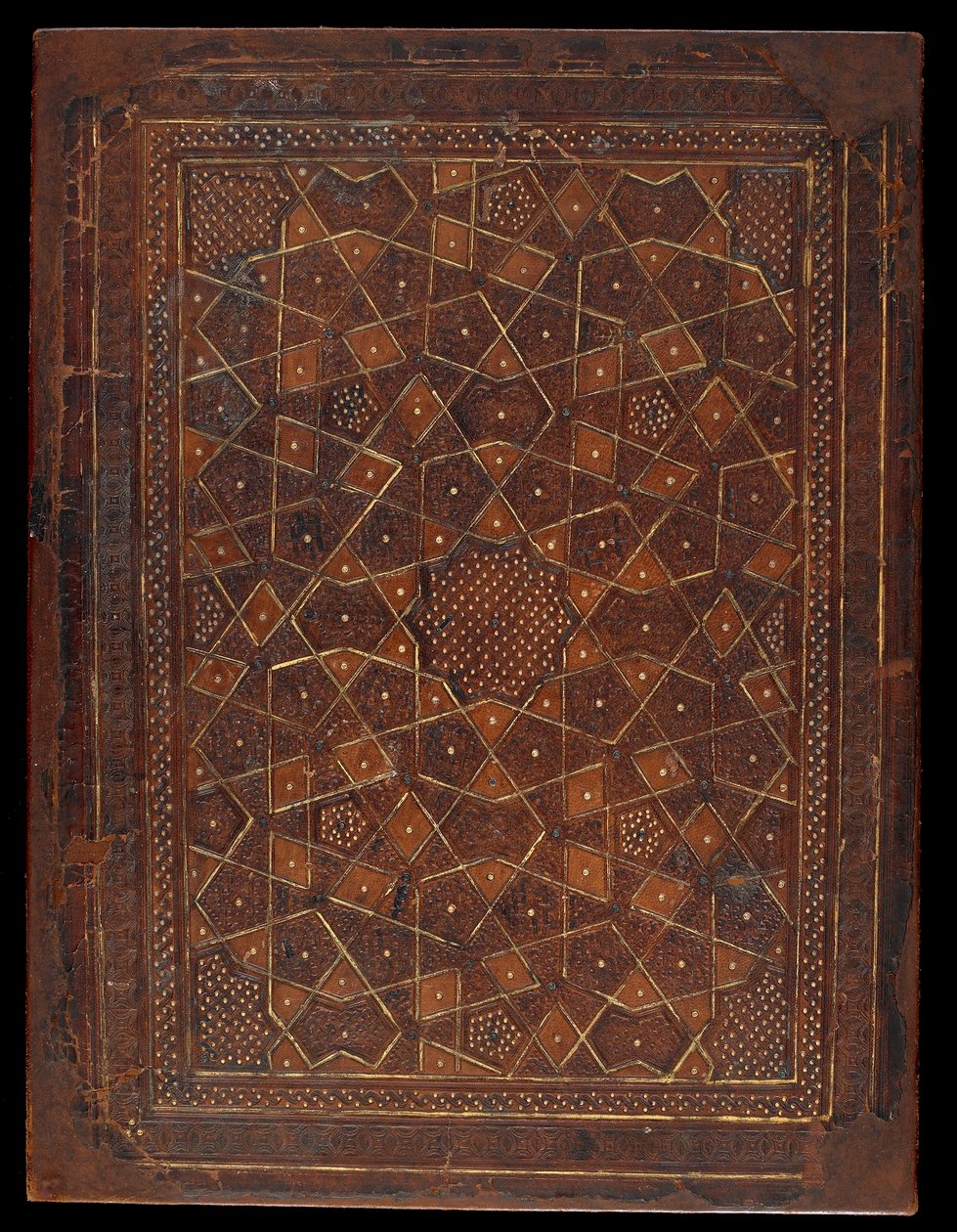 غلاف الكتاب ، مصر أو سوريا ، العصر المملوكي (جلد فوق الألواح) بواسطة مدرسة إسلامية