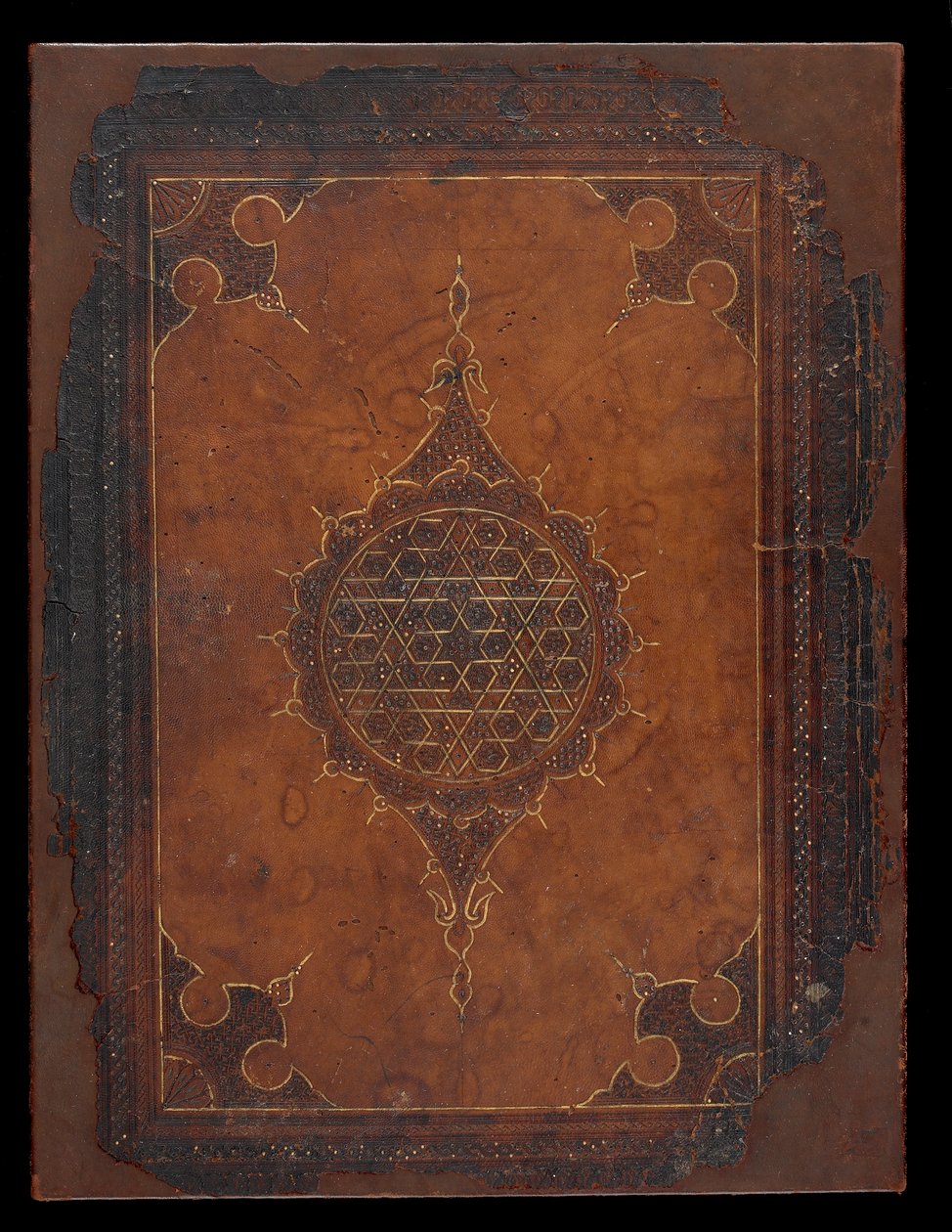 غلاف الكتاب ، مصر أو سوريا ، العصر المملوكي (جلد فوق الألواح) بواسطة مدرسة إسلامية