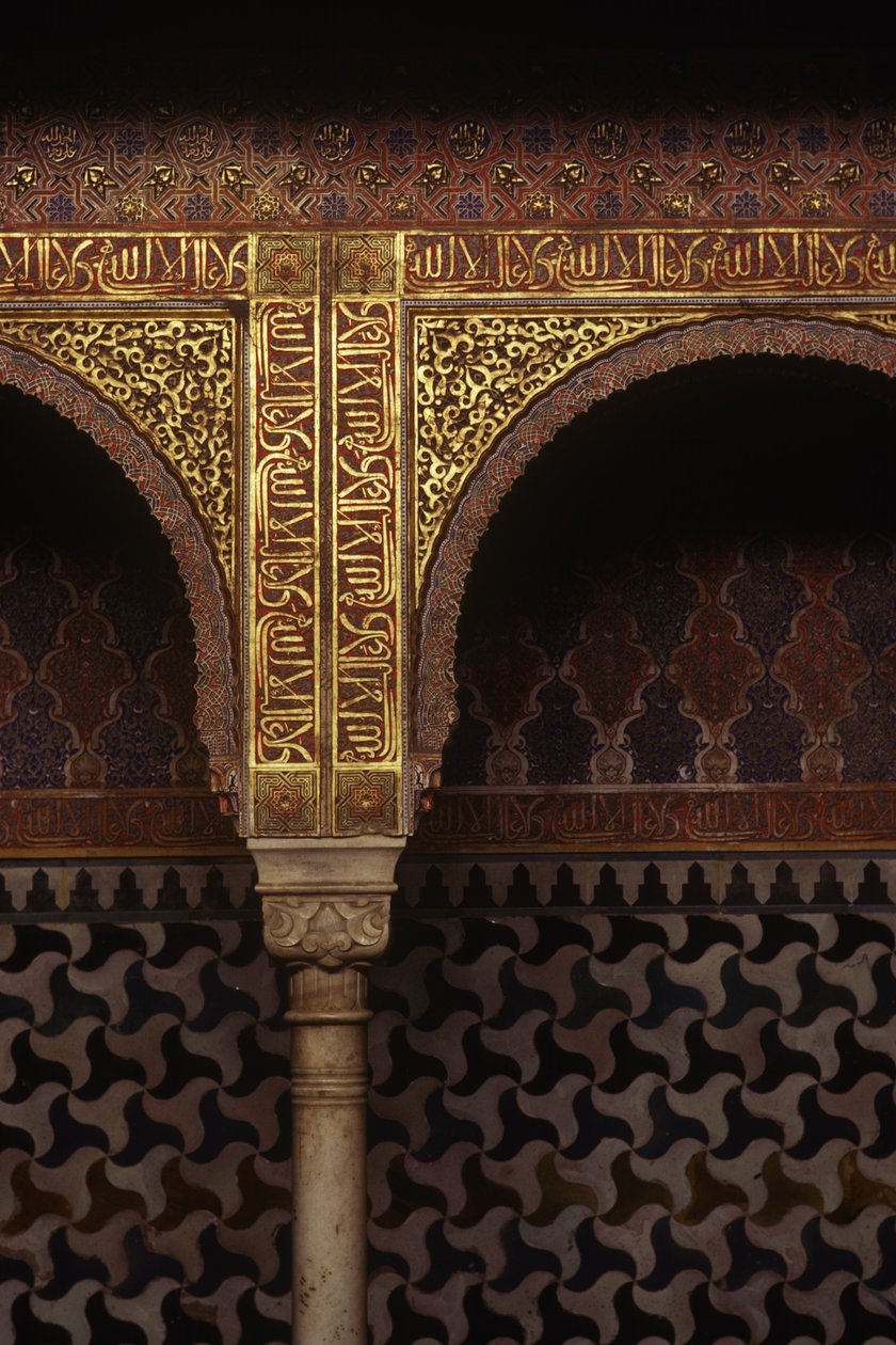 Detail of wall tiles in the baths (photo) بواسطة مدرسة إسلامية