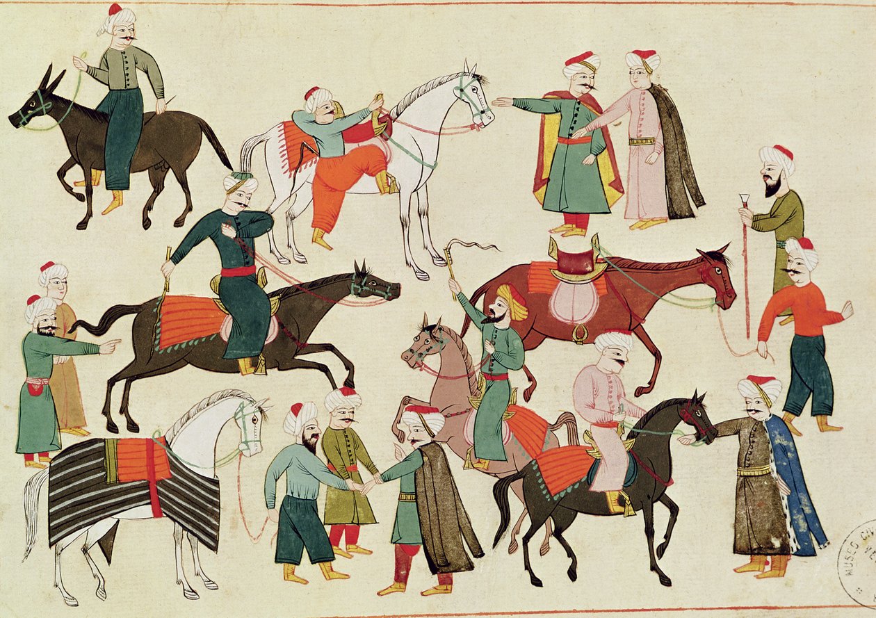 السيدة 1671 سوق الخيول ، ج .1580 بواسطة مدرسة إسلامية
