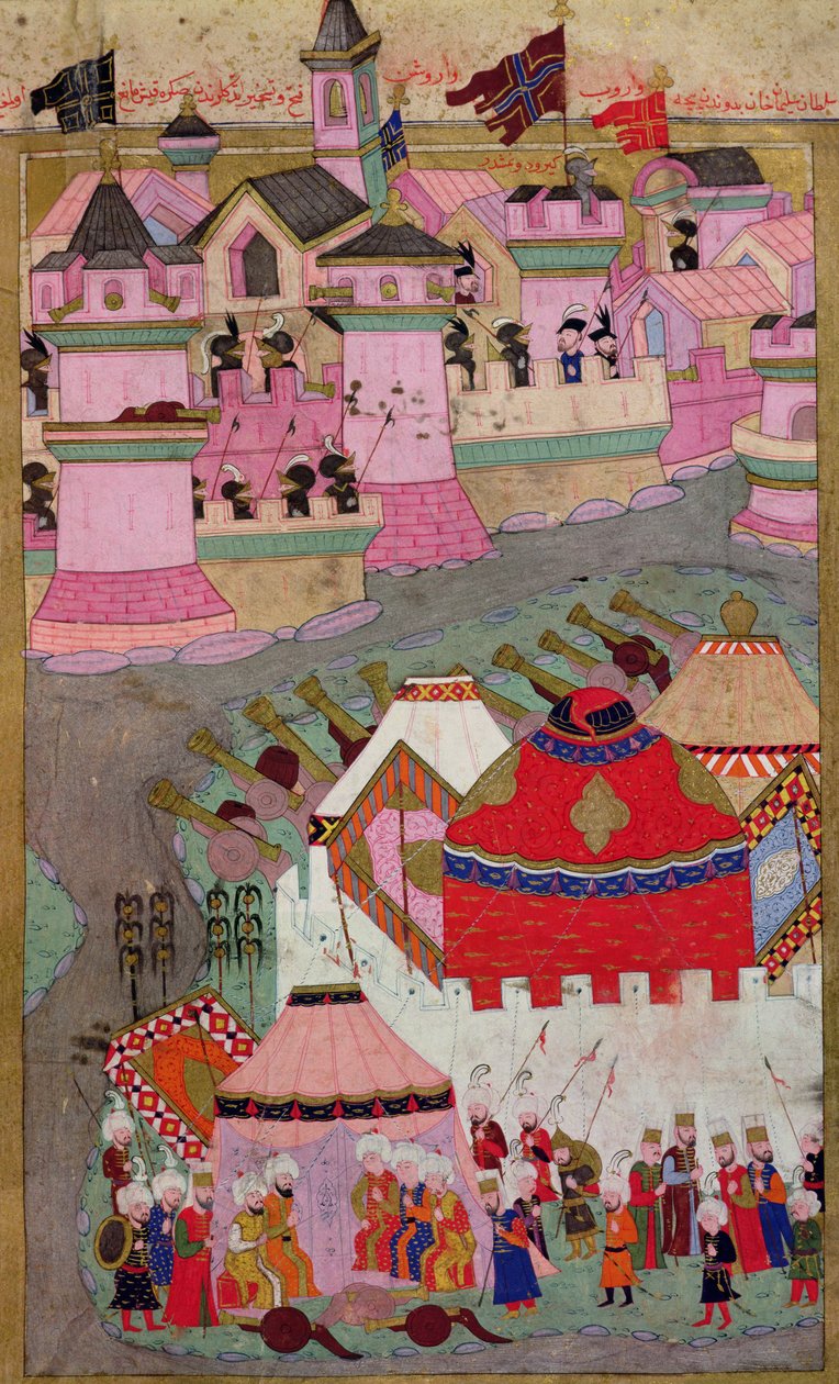 TSM H.1524 حصار فيينا لسليمان الأول (1494-1566) العظيم ، عام 1529 ، من "اسم المستخدم" بواسطة لقمان ، 1588 بواسطة مدرسة إسلامية