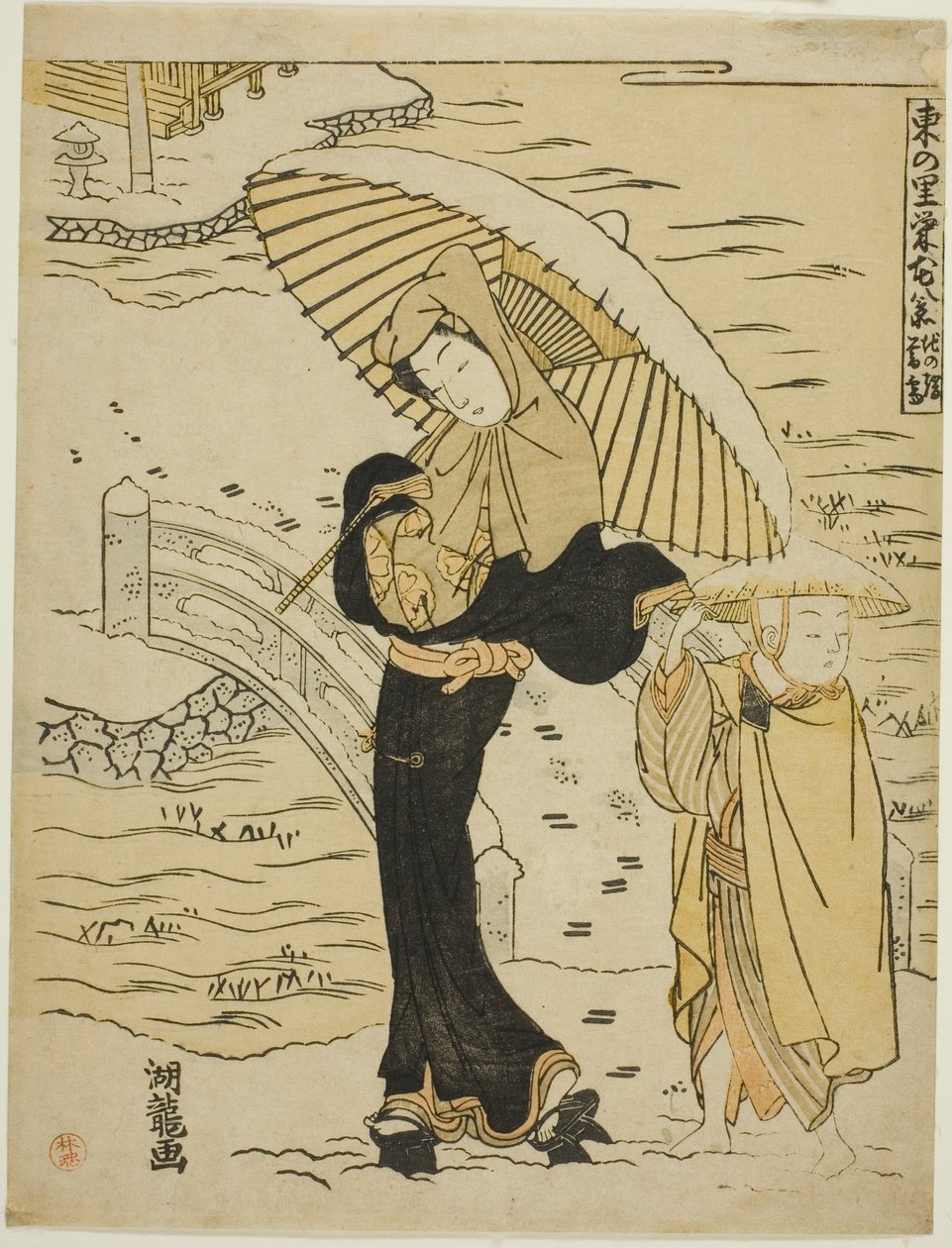 الثلوج المسائية في إيكينوهاتا (إيكينوهاتا بوسيتسو) ، من سلسلة "تساقط الثلوج في إيكينوهاتا" بواسطة إيسودا كوريوساي