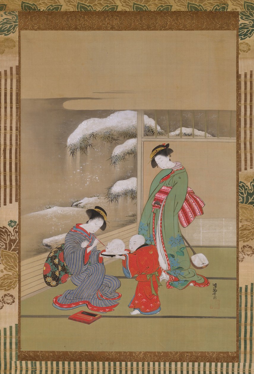 رسم العيون على أرنب الثلج ، كاليفورنيا. 1780. بواسطة إيسودا كوريوساي