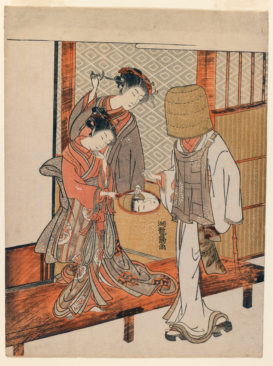 The Vain Disguise ، c.1770 (طباعة كتل خشبية ملونة) بواسطة إيسودا كوريوساي