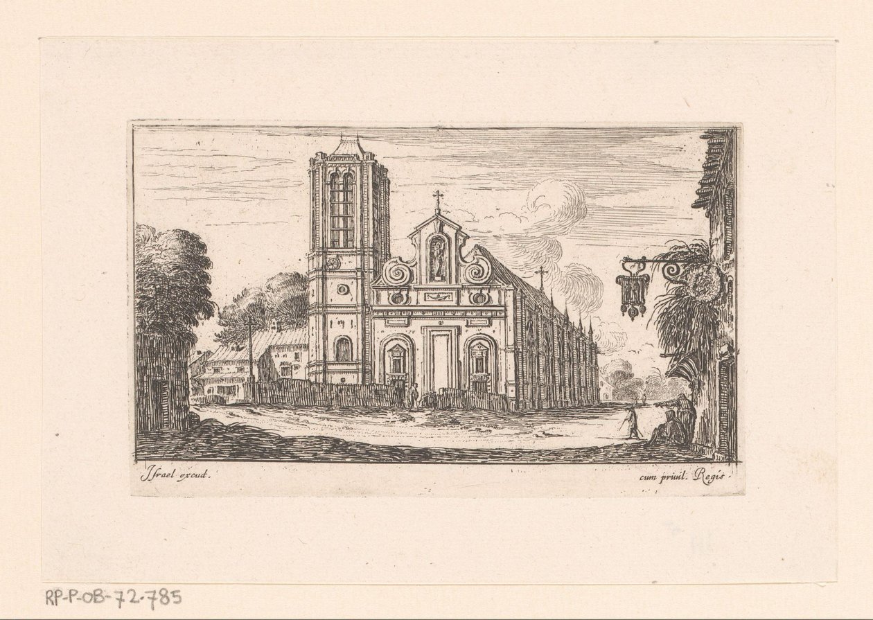 منظر لـ Notre-Dame-des-Vertus نوتردام دي فيرتوس (العنوان على الكائن) مناظر مختلفة للكنائس والقلاع والمدن (عنوان السلسلة) بواسطة إسرائيل سيلفستر