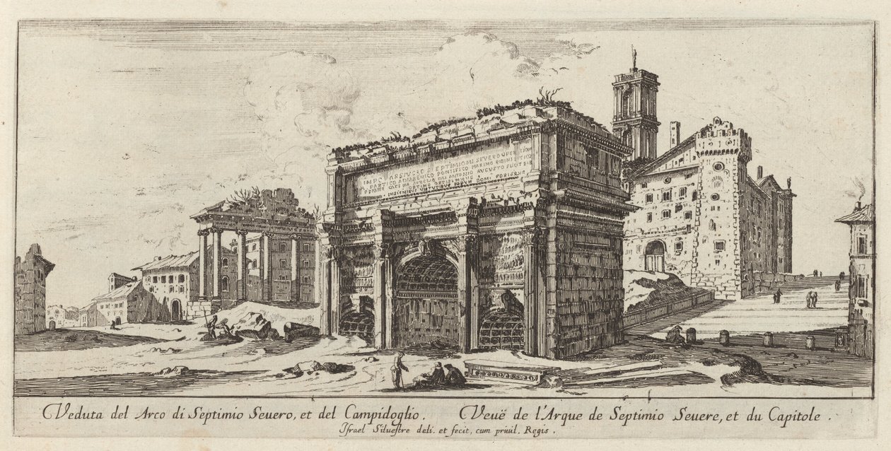 Veduta del Arco di Septimio Severus، et del Campidoglio بواسطة إسرائيل سيلفستر