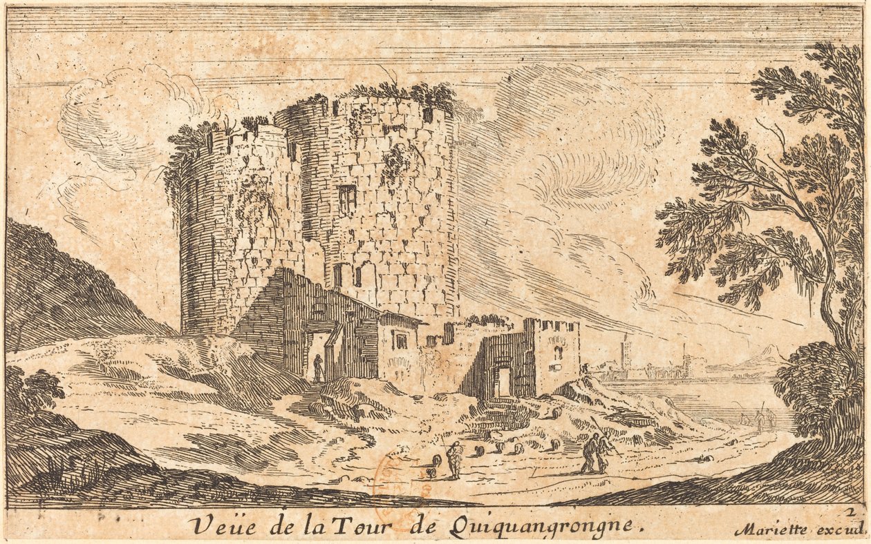 Veue de la Tour de Quinquangrongne بواسطة إسرائيل سيلفستر