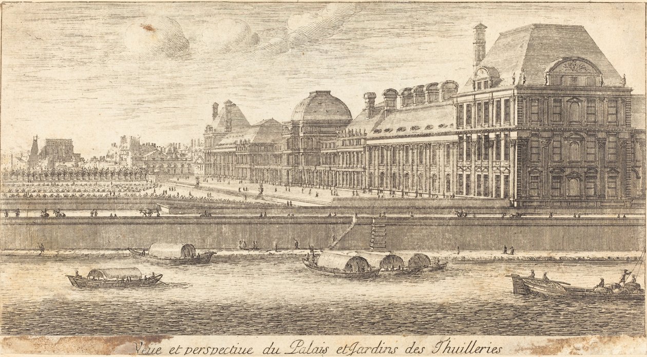 Veue et Perspectiue du Palais et Jardins des Thuilleries بواسطة إسرائيل سيلفستر