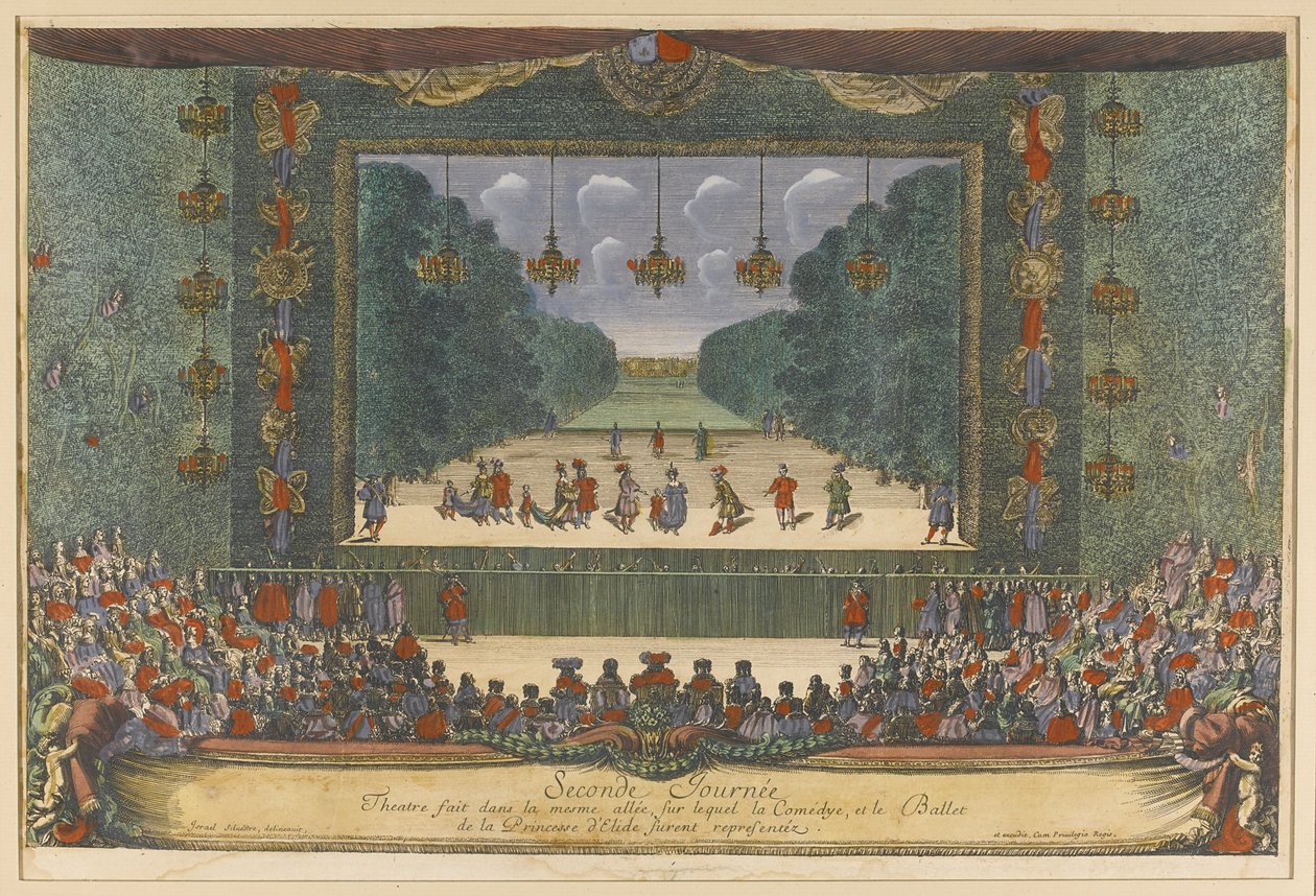 باليه لا برينسيس ديلايد أميرة إليس من موليير ولولي في فرساي ، 1664 ، 1673 بواسطة إسرائيل سيلفستر الأصغر