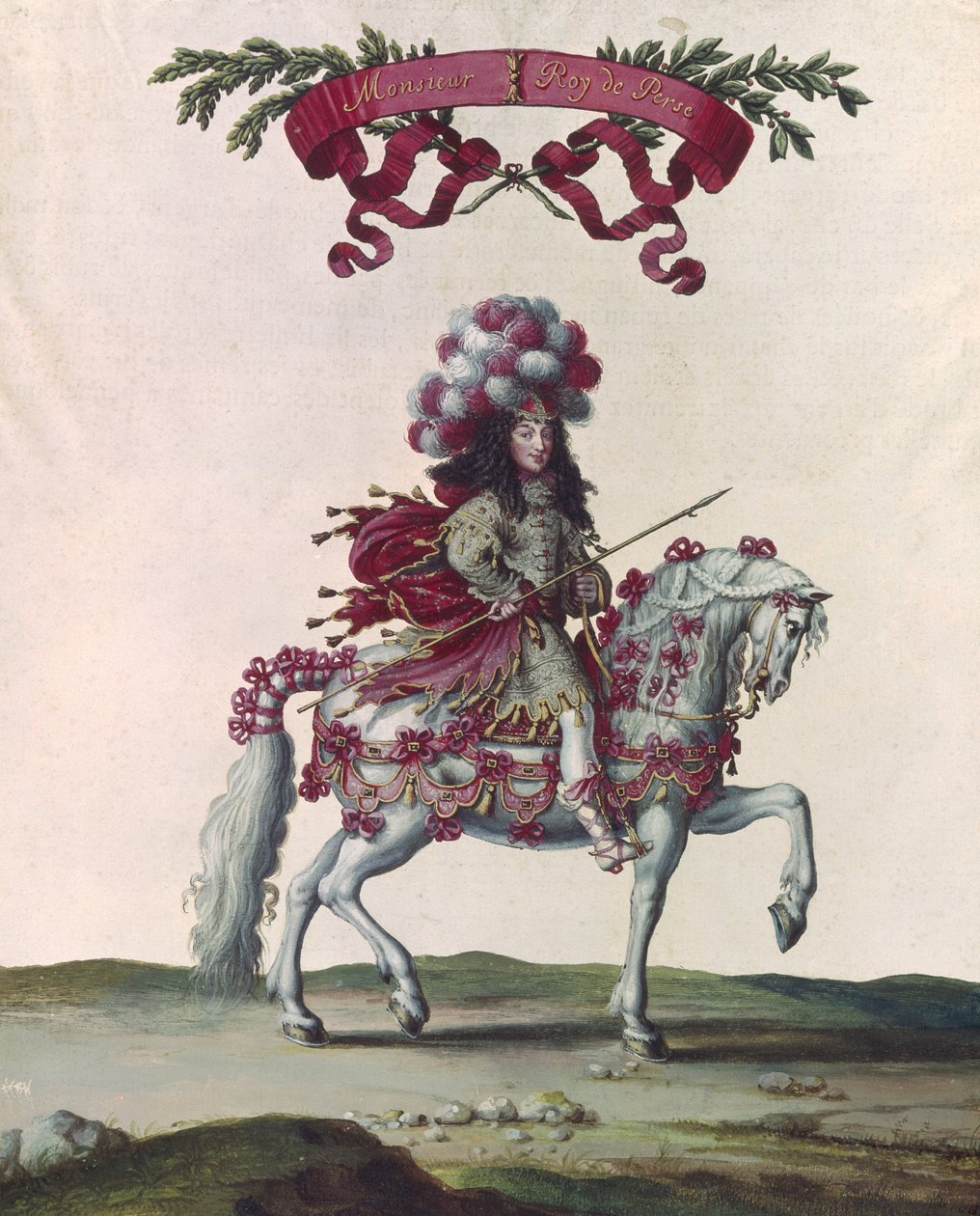 فيليب الأول (1640-1701) دوق أورليانز كملك بلاد فارس ، جزء من الرف الدائري الذي قدمه لويس الرابع عشر (1638-1715) أمام التويلري ، 5 يونيو 1662 بواسطة إسرائيل سيلفستر الأصغر