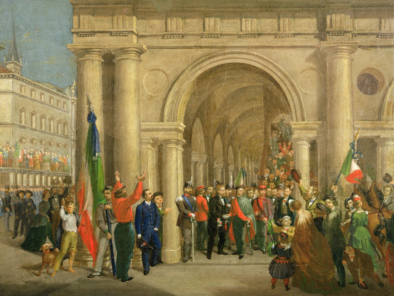 جوزيبي جاريبالدي في فيتشنزا ، 7 مارس 1867 بواسطة المدرسة الايطالية