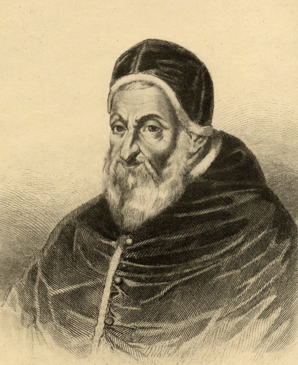 البابا سيكستوس الخامس (1520-90) بواسطة المدرسة الايطالية