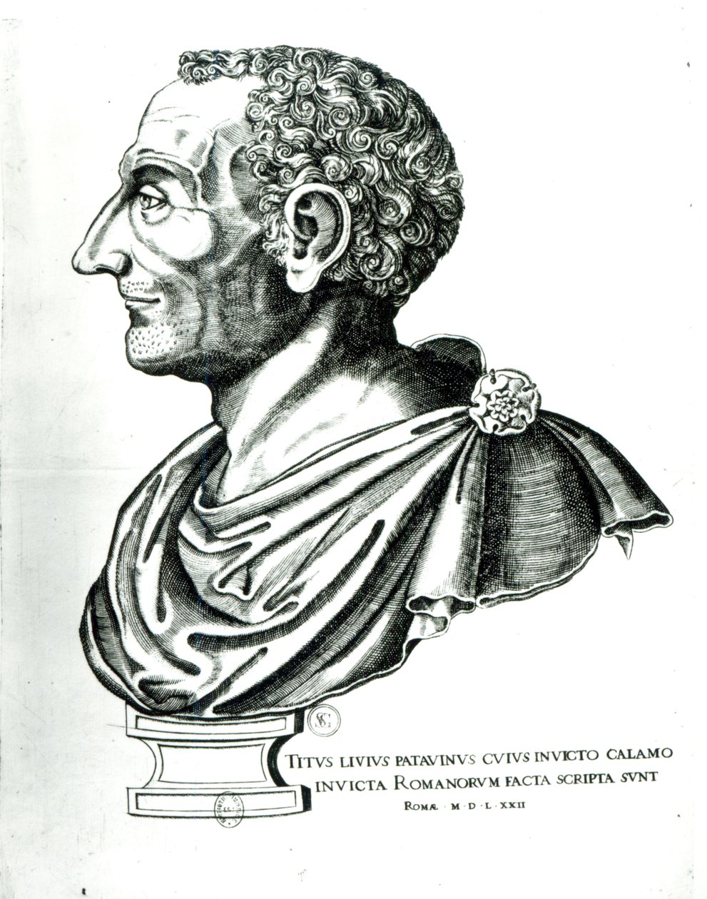 صورة تمثال نصفي لتيتوس ليفيوس المعروف باسم ليفي (59BC-17AD) ، 1622 بواسطة المدرسة الايطالية