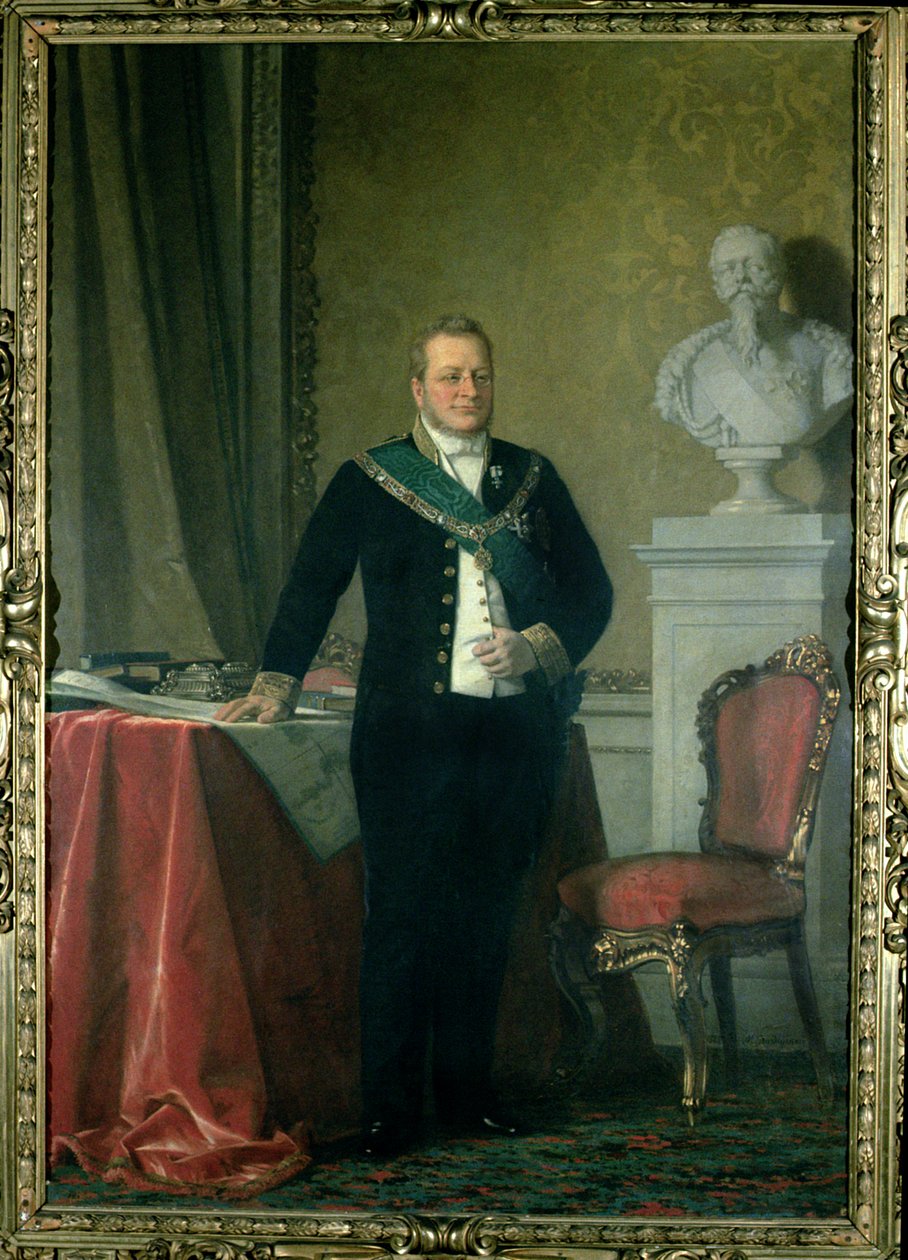 صورة للكونت كاميلو بيرسو من كافور (1810-1861) بواسطة المدرسة الايطالية