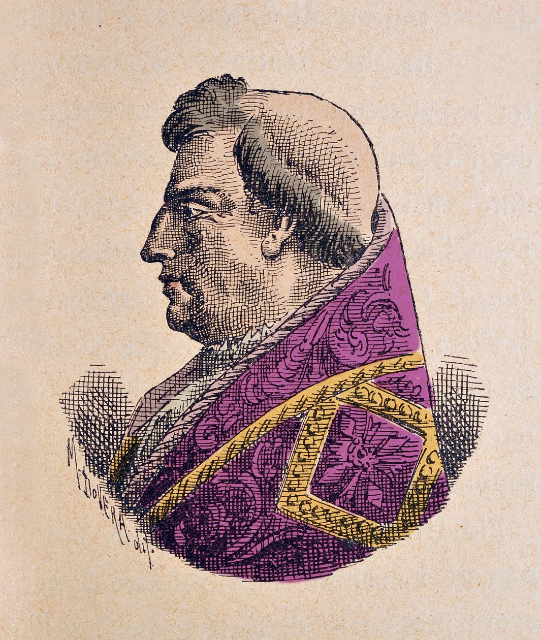 صورة البابا ألكسندر السادس (ألكسندر أو أليساندرو) (رودريغو بورجيا) (1492-1503) ، 1898 (النقش مع تلوين لاحق) بواسطة المدرسة الايطالية