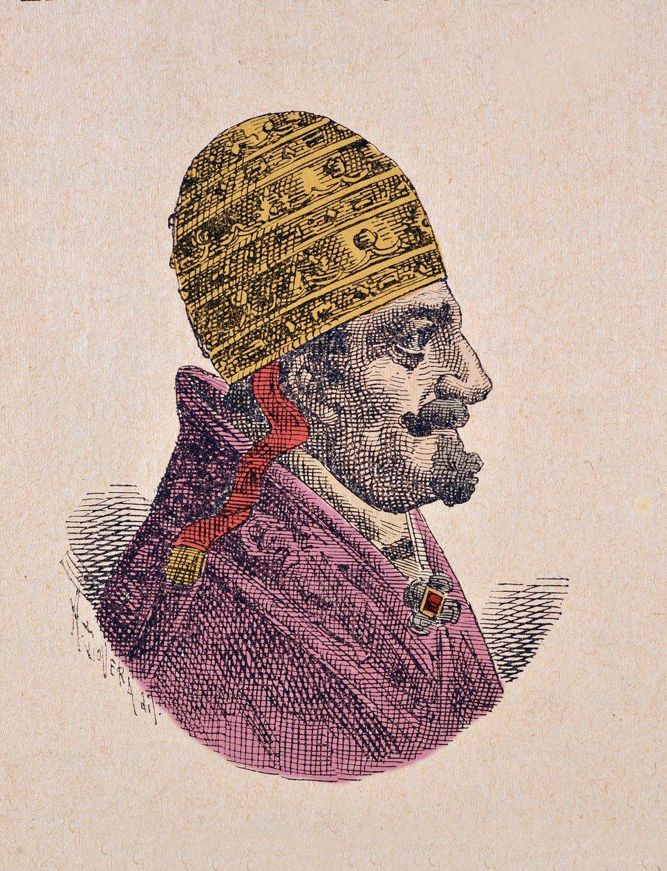 صورة البابا إنوسنت الثاني عشر (Innocenzo ، Innocentius) (1691-1700) ، 1898 (النقش مع تلوين لاحق) بواسطة المدرسة الايطالية